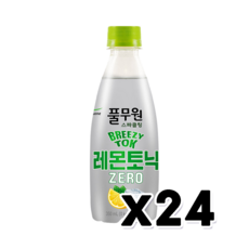 풀무원 브리지톡 레몬토닉제로 페트음료 350ml x 24개, 단품