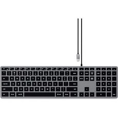 Satechi 사테치 SATECHI Slim W3 Wired Keyboard with Backlight and Numeric Keypad - Illuminated Keys & US