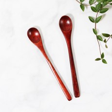 옻칠 나무조리도구 롱스푼2P (티스푼), 옻칠색상, 1세트