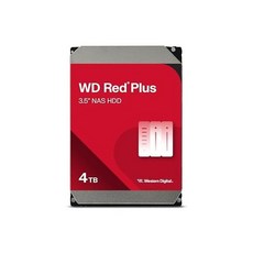 웨스턴 디지털 4TB WD Red 플러스 NAS 내장 하드디스크 드라이브 [세금포함] [정품] HDD 하드디스크[세금포함] - 5400 RPM SATA 6 Gb/s CMR 2 - wdredplus4tb