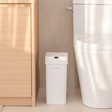 슬림 센서휴지통 스마트쓰레기통 자동센서, 화이트 화이트