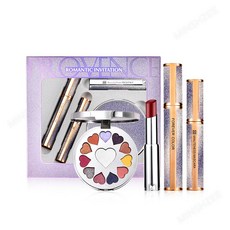MINSHZEE 컬러 아이섀도우팔레트+마스카라+립스틱 메이크업 키트, 1개