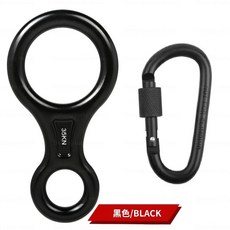 암벽 등반 피규어 8 워드 클라이밍 링 하강기 벨레이 다운힐, 5.YD27-black-2PCS