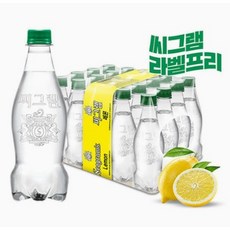 코카콜라[본사직영] 씨그램 무라벨 레몬 450ml 펫 20입, 40개
