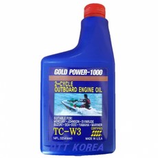 선외기오일 GOLD POWER-1000 TC-W3 2싸이클 가솔린 제트스키 엔진 예초기 오일 1BOX(24개)