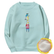 문컬렉션 남녀공용 기모 맨투맨 꼬깔기린
