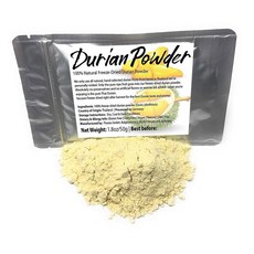 Durian Powder made from real 100% pure Durian Fru 실제 100% 순수 두리안 과일 펄프로 만든 두리안 분말 - 천연 동결 건조 두리안 분말, 50g, 1개