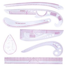재봉 도구 7 Stlye Sew 디자이너 패턴 메이커 및 재단사를 위한 재봉 디자인을 위한 프렌치 커브 메트릭 모양의, 설명, 아크릴