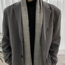빅애플샵 남자 사각 체크 머플러 남성 목도리 간절기 머플러 대학생 직장인 패션 Rosario