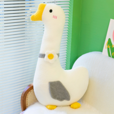 록신 수면쿠션 바디쿠션 거위인형 오리인형 바디필로우, 70CM, 그레이