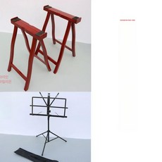 가야금받침대 거치대 국악 브래킷 현악기, 버건디+악보 스탠드, 1개
