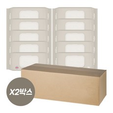 웜리 아기 물티슈 프레스티지 캡형 70gsm 80매X10개X2박스 195x200mm, 528g, 80매입, 20개