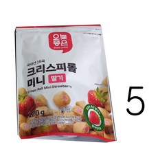 오늘좋은 국내산19곡 크리스피롤미니딸기120g X 5봉, 5개, 120g