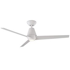 슬림 52 in. 3000K 가벼운 키트 및 iOS Android 앱 Alexa Google Assistant (Matte White 3000K Warm White LED), 본상품