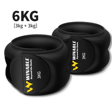 윈어블 모래주머니 손목 발목 중량밴드 모음 헬스 복싱 크로스핏 1kg 2kg 3kg 4kg 6kg, 블랙
