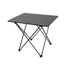 미니카라반 샤인트립 캠핑 휴대용 초경량 접이식 롤 테이블 블랙 M 사이즈