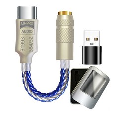 USB C ~ 3.5mm 사운드 어댑터 USB C 헤드폰 어댑터 32bit 384KHz CX3193 DAC 칩 헤드폰 앰프 헤드폰 어댑터