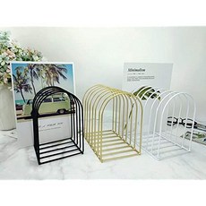 NMT 비닐 레코드 보관함 금속 와이어 파일 폴더 랙 잡지 신문 금속 홀더 사무실 용 기능성 디스플레이 랙 (흰 [White] - P047208C7K9WZ28, White
