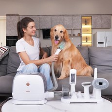  UOOU 유오오유 7in1 스마트 애견 진공 미용기 흡입식 반려동물 청소기 대용량 HS-CW03, 화이트 