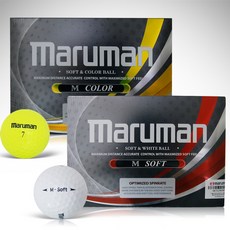마루망코리아정품 M SOFT&M COLOR3피스 골프공[1더즌], M COLOR(엠칼라)
