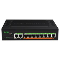 8 포트 기가비트 POE 스위치 내장 전원 공급 장치 8-POE-PORT+ 2- 링크 포트 금속 주택 스위치 에너지 효율