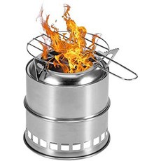 Lixada Camping Stove Wood Burning Stove Lightweight Compact Durable for Outdoor Backpacking Hiking, Style1_One Size, Style1