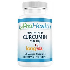 해외 ProHealth Curcumin Longvida 커큐민 500mg 60캡슐, 1개, 60정