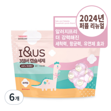 아이앤어스 3챔버 캡슐 세탁세제, 30개입, 6개