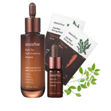이니스프리 블랙티 유스 인핸싱 앰플 30ml + 앰플 10ml + 제주 루트 에너지 마스크 당근 2p 세트, 1세트