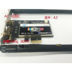 [해외] Jinyushi 인텔 8260ac 데스크탑 pcie 무선 카드 블루투스 4.2 802.11ac 듀얼 주파수 2.4g 및 5g 2 pcs 6db 안테나, 상세내용표시