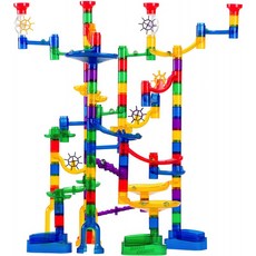 Marble Genius Marble Run 슈퍼 세트 - 150개 완제품 + 무료 지침 앱 &amp; 전체 색상 사용 설명서:, 단일옵션
