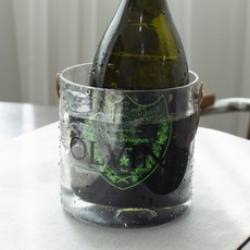 올빈 가죽손잡이 와인칠러 아이스버킷 얼음통 바스켓 맥주쿨러, 1개