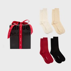 아트박스/레드싹수 [선물 박스증정] 2켤레 signature lip socks 양말