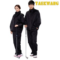 TK-R691 레저용우의 골프 우의 한벌 검정색 골프용 캐디용 남녀공용 우의 비옷 우비 태광