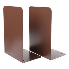 1 Pair Metal Bookends Organizer 데스크탑 오 홈 북 선반 스 지 홀더 엔드, Brown, Brown