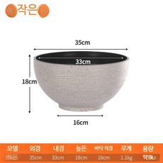 어항 토분 연못 수반 물고기 수경 플라스틱 수족관 정원 연꽃 급여기, 3_모래 S, 1개