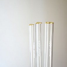 [천삼백케이] [재주작업실] 골드 유리빨대 (gold straw), 골드유리빨대 (gold) 8 / 215 (mm)