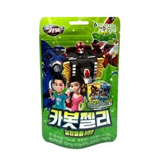 더원코리아 헬로카봇 카봇젤리 말캉젤리 사과맛 홀로그램 스티커, 10개, 48g