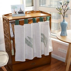 주방 선반 장식장 바란스 린넨 미니 가림막커튼, 폭 80 x 고도 45CM_커튼봉 불포함