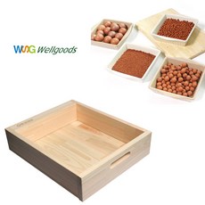 웰굿즈 편백나무 황토볼 발지압기 발마사지기 혈액순환 맨발걷기 5KG, 편백나무 지압판+12파이 5kg
