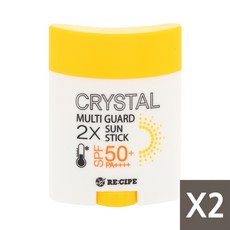 NEW 레시피 크리스탈 멀티가드2X 선스틱 22g 2개, 단일상품