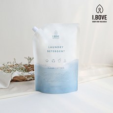 아이보브 고농축 세탁 유아 세제 클린코튼 리필 1200ml, 2개