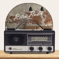 코비 아날로그 레트로 라디오 CRF-25 탁상용 휴대용 배터리