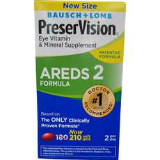 바슈롬 PreserVision 눈건강 아이비타민 미네랄 AREDS2 Formula Supplement 210정, 1개, 210개