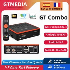 블루레이 CD DVD 플레이어 외장ODD 외장CD룸 GTMEDIA GTX 콤보 UHD 스마트 TV 박스 안드로이드 90 DVBS S2 S2X T T2 C C22G 32G 4K 8K, 5) 영국 플러그  GT Combo