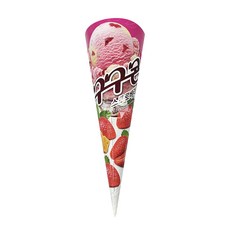 쿨시쿨 아이스크림콘컵 구구콘 스트로베리 1박스, 160ml, 24개