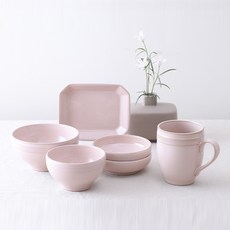 윤도자기 다인 - 1인세트 6p /분홍, 분홍, 1개