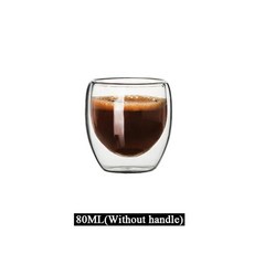 높은 붕규산염 이중층 유리 음료 주스 커피 계란 모양 컵 다중, 1개, 5.80ML