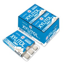 무설탕 껌 롯데 자일리톨 껌 금연 보조 틀니 당뇨 자알리톨 멀티 비타민 증정, 16g, 12박스