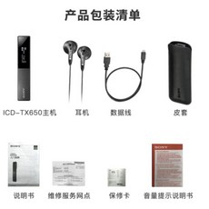 소니 ICD-TX650 녹음기 간호사 어린이집 유치원 소형 음성 휴대용 미니 보이스레코더, 블랙 16G